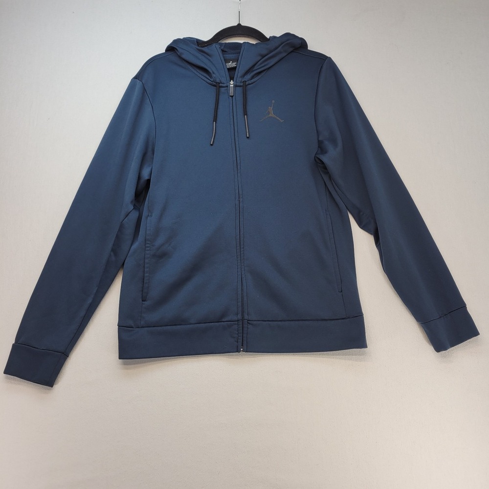 Nike Air Jordan Jacket Mens Small Blue Full Zip Therma-Fit Lined‎ Sportswear